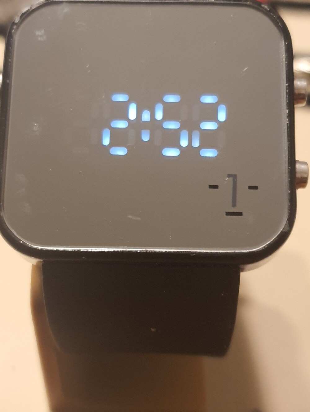 10/$20 1-Face Charity Black Silicone Led Digital Unisex Mirror Watch